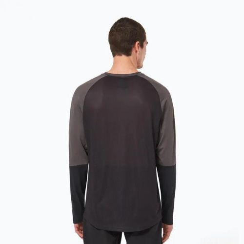 Tricou de ciclism pentru bărbați Oakley Factory Pilot Mtb LS II negru-gri FOA404497