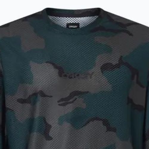 Tricou de ciclism pentru bărbați Oakley Ride Free LS gri-verde FOA404505