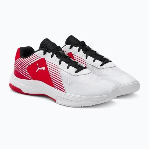 Încălțăminte de volei pentru copii PUMA Varion Jr alb-roșie 10658507