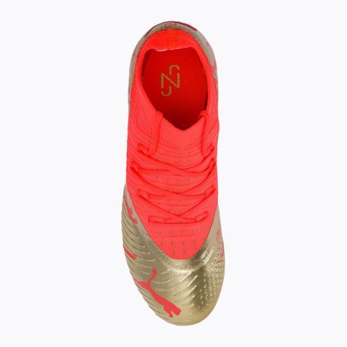 Ghete de fotbal pentru copii PUMA Future Z 3.4 Neymar Jr. FG/AG portocaliu/auriu 107107 01