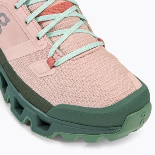 Cizme de trekking pentru femei On Cloudwander Waterproof roz-verde 7398278