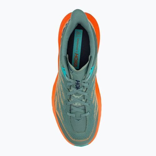 HOKA Speedgoat 5 pantofi de alergare pentru bărbați verde-portocaliu 1123157-TMOR