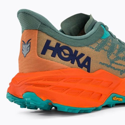 HOKA Speedgoat 5 pantofi de alergare pentru bărbați verde-portocaliu 1123157-TMOR
