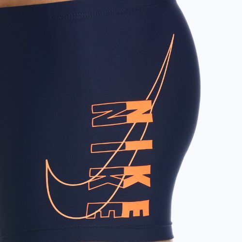 Bokserki kąpielowe męskie Nike Reflect Logo Square Leg granatowe NESSC583440