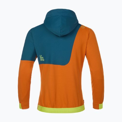 Bluză de cățărat pentru bărbați LaSportiva Mood Hoody portocaliu-bleumarin N71208639