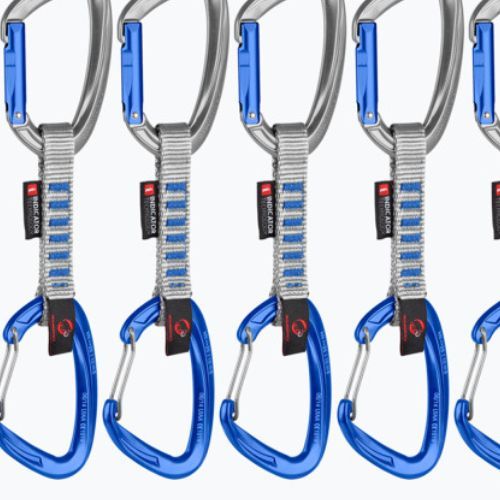 Mammut Crag Crag Keylock Wire expresii de alpinism 10 cm Indicator Quickdraws 6 buc albastru.