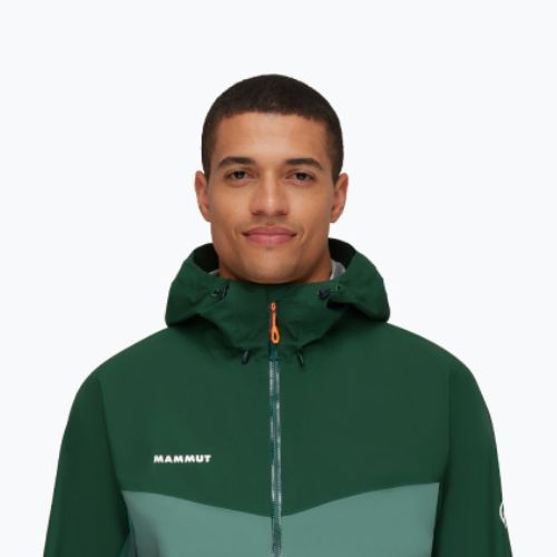 Mammut Convey Tour HS Jachetă de ploaie cu glugă pentru bărbați cu glugă verde