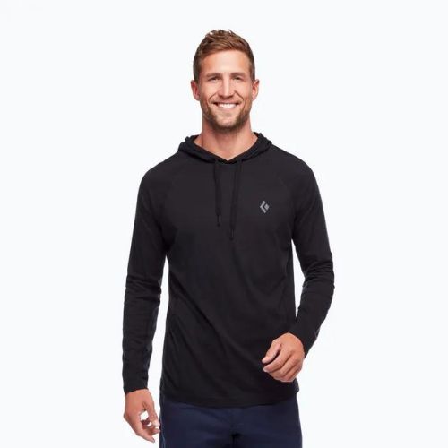Bluză de trekking pentru bărbați Black Diamond Crag Hoody neagră  AP7520000002