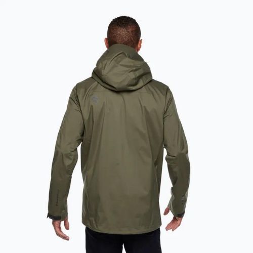 Jachetă de ploaie pentru bărbați Black Diamond Stormline Stretch verde APCDT03010MED1