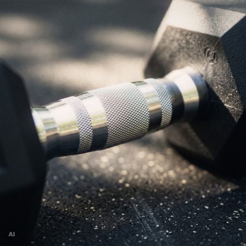 Ganteră cauciucată XTREXO Hex HXD100 10 kg