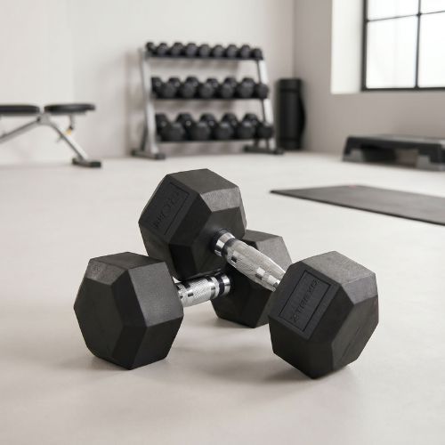 Ganteră cauciucată XTREXO Hex HXD200 20 kg
