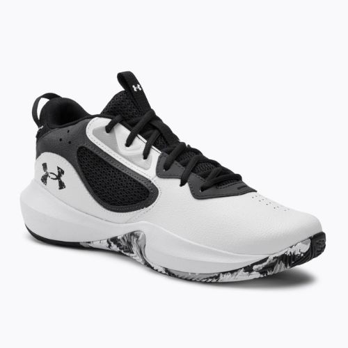 Încălțăminte de baschet pentru bărbați Under Armour Lockdown 6 alb-gri 3025616-101