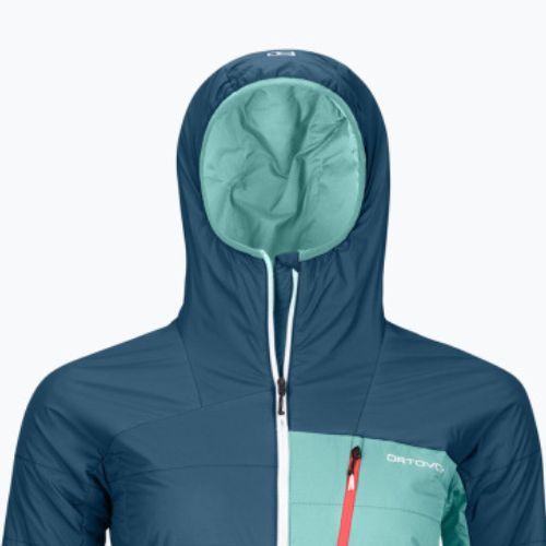 Jachetă hibridă ORTOVOX Swisswool Piz Duan albastru pentru femei 6122700037