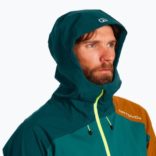 Jachetă de ploaie pentru bărbați ORTOVOX Westalpen 3L Light verde 7025200026