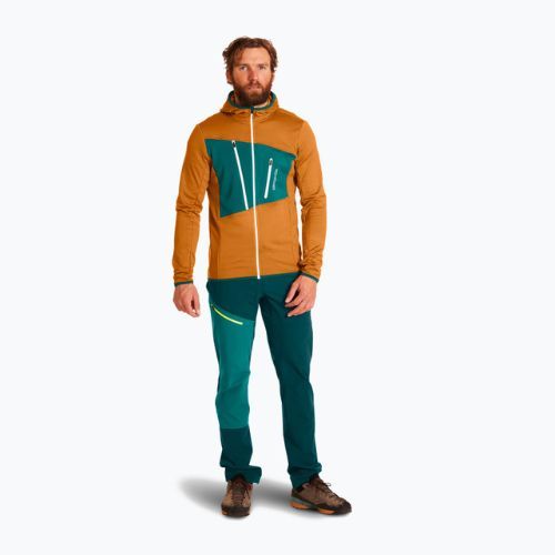 Bărbați de trekking pulover Ortovox Fleece Grid Hoody maro 87211