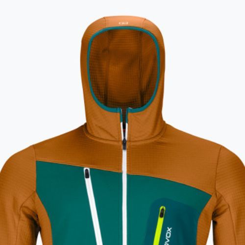 Bărbați de trekking pulover Ortovox Fleece Grid Hoody maro 87211
