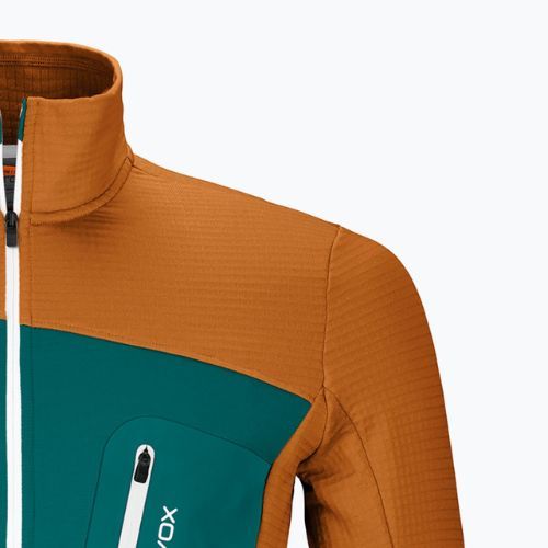 Hanorac de trekking pentru bărbați Ortovox Fleece Grid maro 87212