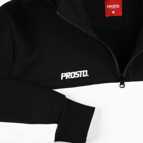 Bluză pentru bărbați PROSTO Half Zip Sweatshirt neagră KL222MSWE1132