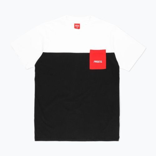 T-shirt pentru bărbați PROSTO Pockes alb KL222MTEE1014