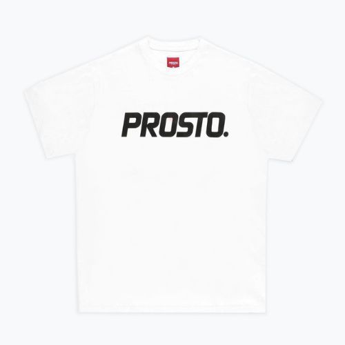 T-shirt pentru bărbați PROSTO Classic XXII alb KL222MTEE1071
