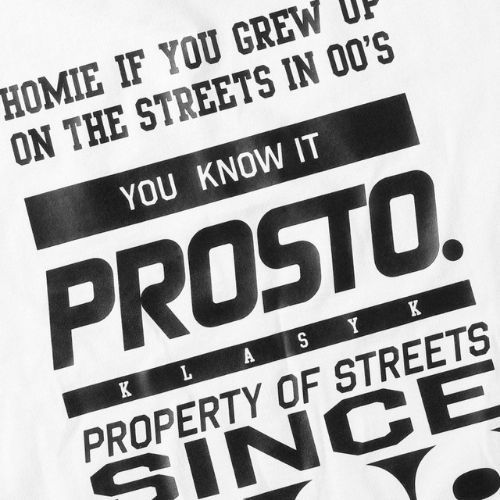 Tricou longsleeve pentru bărbați PROSTO Typeskur LS alb KL222MTEE2071