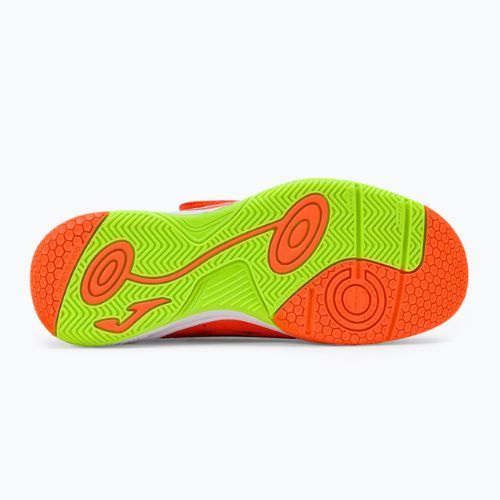 Joma Super Copa IN coral/verde fluor pentru copii ghete de fotbal pentru copii