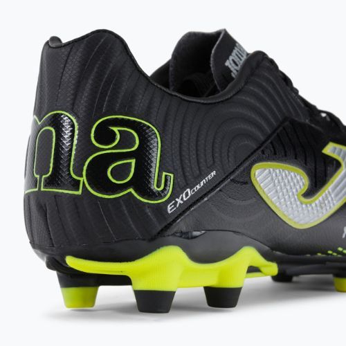Joma ghete de fotbal pentru bărbați Xpander FG negru/lemon fluor