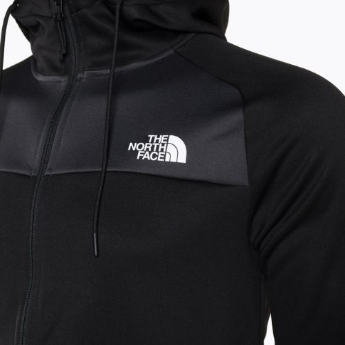 Bluză de trekking pentru bărbați The North Face Reaxion Fleece F/Z Hoodie negru-gri NF0A7Z9OKT01
