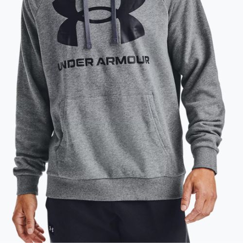 Hanorac de antrenament pentru bărbați Under Armour Rival Fleece Big Logo HD gri închis 1357093-012