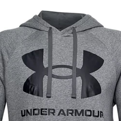 Hanorac de antrenament pentru bărbați Under Armour Rival Fleece Big Logo HD gri închis 1357093-012