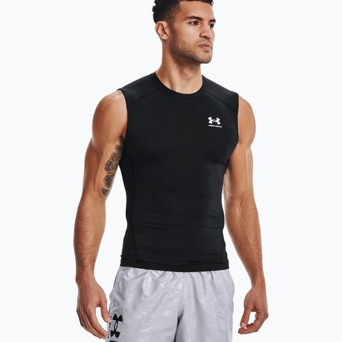 Tricou de antrenament pentru bărbați Under Armour HG Armour Comp SL negru 1361522-001