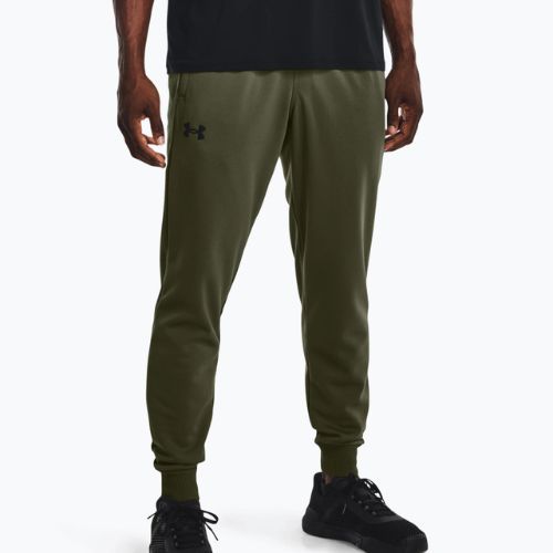 Pantaloni de antrenament pentru bărbați Under Armour Armour Fleece Joggers verde 1373362