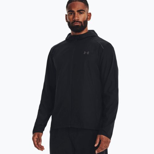 Under Armour Storm Run Geacă de alergare cu glugă pentru bărbați negru 1376795