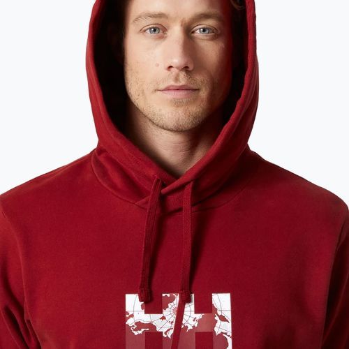 Bluză cu glugă pentru bărbați Helly Hansen Arctic Ocean Hoodie maroon 30361_215