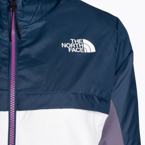 Jachetă de vânt pentru femei The North Face MA Wind Full Zip alb-violet-albastru NF0A825DIKC1
