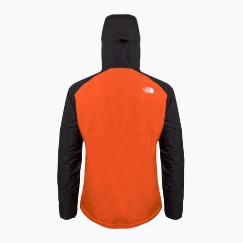Jachetă de ploaie pentru bărbați The North Face Stratos negru-portocaliu-roșu NF00CMH9IMV1