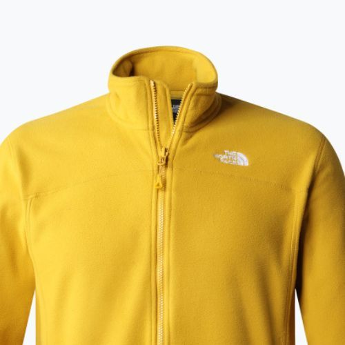 Hanorac fleece pentru bărbați The North Face 100 Glacier FZ galben NF0A5IHQH9D1