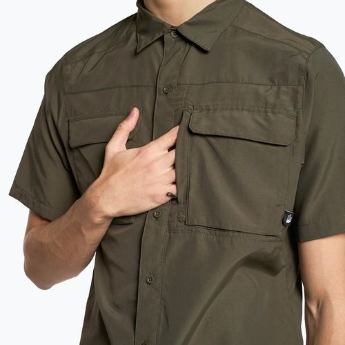 Tricou turistic pentru bărbați The North Face Sequoia SS verde NF0A4T1921L1