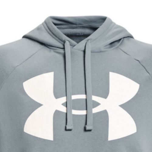 Hanorac cu glugă pentru bărbați Under Armour Rival Fleece Big Logo HD gri 1357093-465