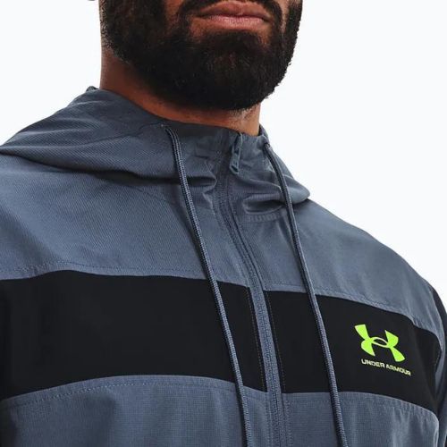 Under Armour Sportstyle Windbreaker gri jachetă de antrenament pentru bărbați 1361621-044