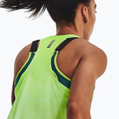 Tricou de alergare pentru femei Under Armour Rush Cicada Singlet galben 1378404