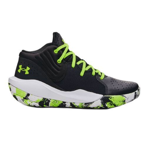 Under Armour GS Jet '21 pantofi de baschet pentru copii negru-verde 3024794