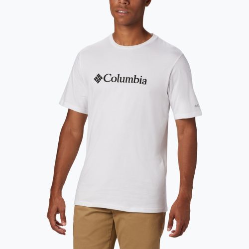 Tricou de trekking pentru bărbați Columbia CSC Basic Logo alb 1680053100