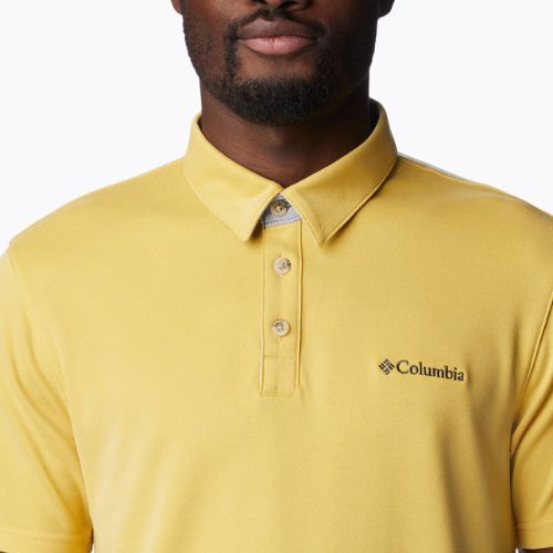 Tricou polo pentru bărbați Columbia Nelson Point galben 1772721742