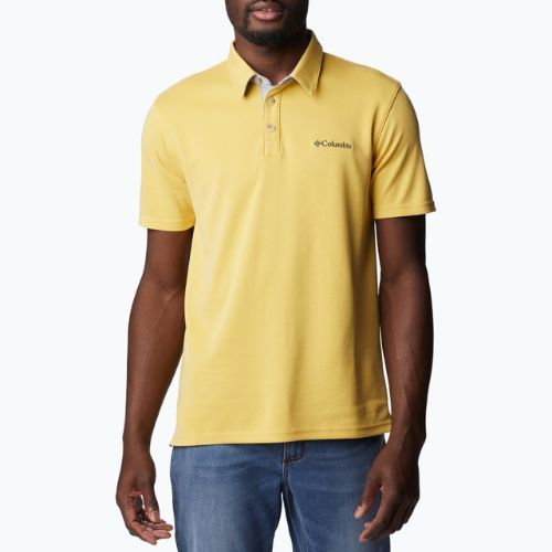 Tricou polo pentru bărbați Columbia Nelson Point galben 1772721742