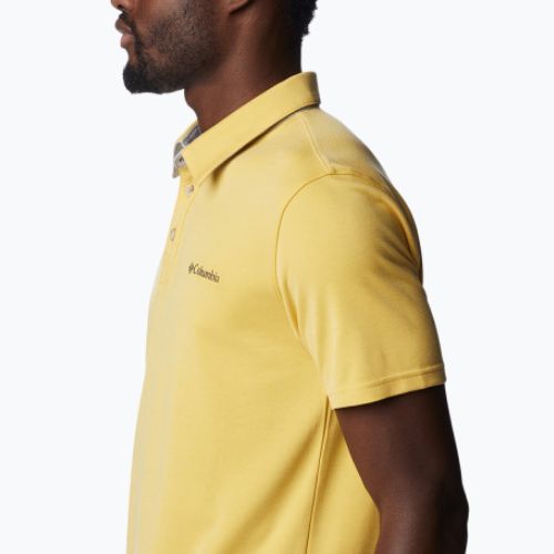 Tricou polo pentru bărbați Columbia Nelson Point galben 1772721742