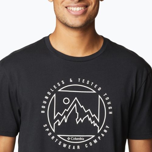 Tricou de trekking pentru bărbați Columbia Rapid Ridge Graphic negru 1888813020