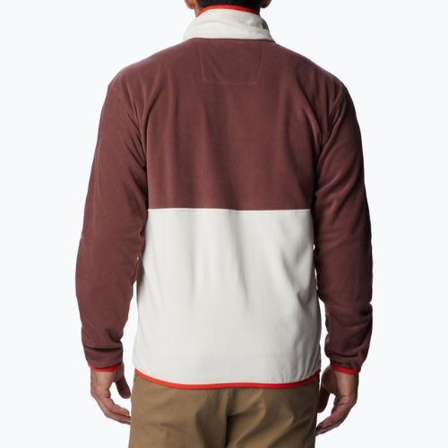 Bluză fleece pentru bărbați Columbia Back Bowl maroon-bej 1890764640