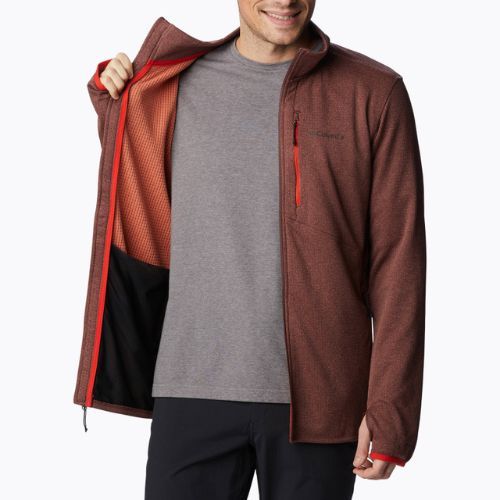 Bluză de trekking pentru bărbați Columbia Park View Fleece FZ maroon 1952222