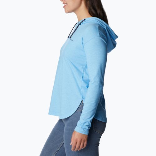 Bluză de trekking pentru femei Columbia Sun Trek EU Hooded Pullover albastră 1981541